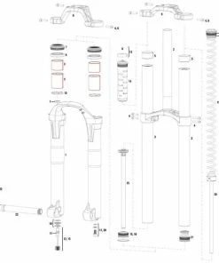 Rock-shox Rock Shox Bagues De Guidage Pour Fourche 35 Mm Boxxer / Domain Dual Crown