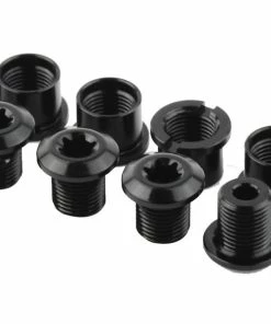 Absolute Black Kit De 4 Vis + Cheminées De Plateaux Absolute Black Pour VTT 2023