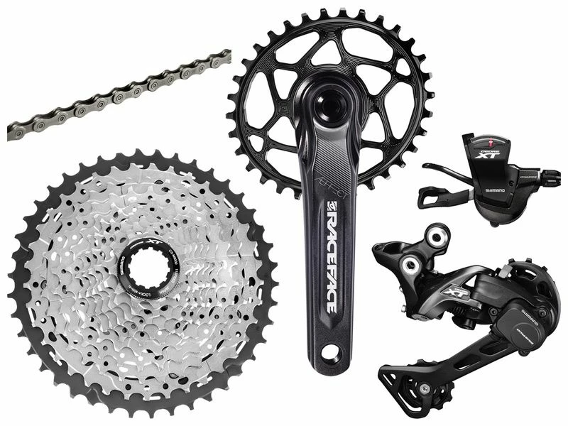 Shimano Groupe XT M8000 1x11v Avec Pédalier RaceFace Aeffect Cinch Noir 2019