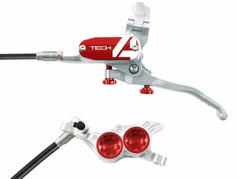 Hope Frein à Disque Arrière Tech 4 V4 Argent / Rouge 2023 – Image 2